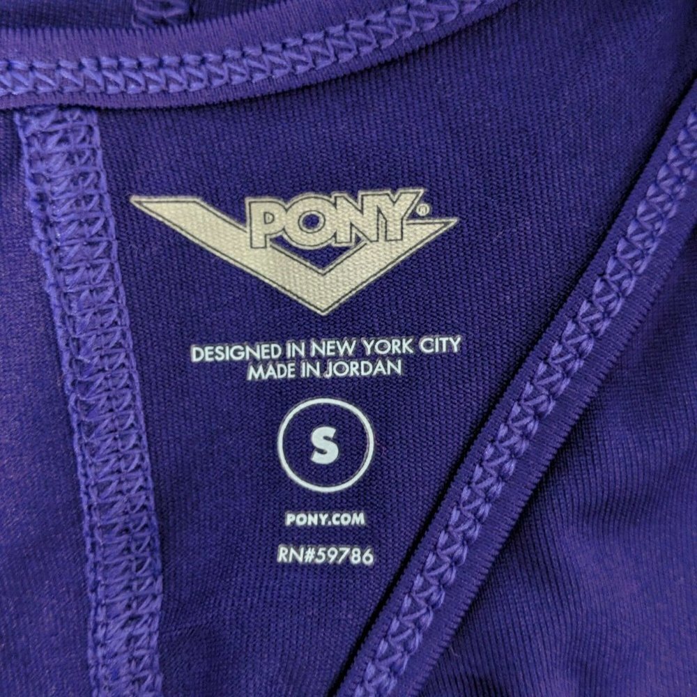 Pony Racerback Tank Top Purple Small - Picture 4 of 6